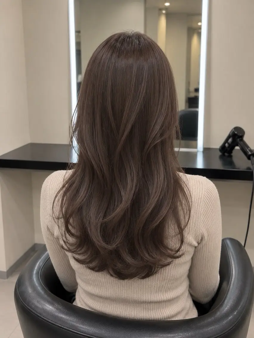 ミディアム カラー ブラウンカラー トリートメント 🌈ウルトワ水素 髪質改善naru🌈のヘアスタイル