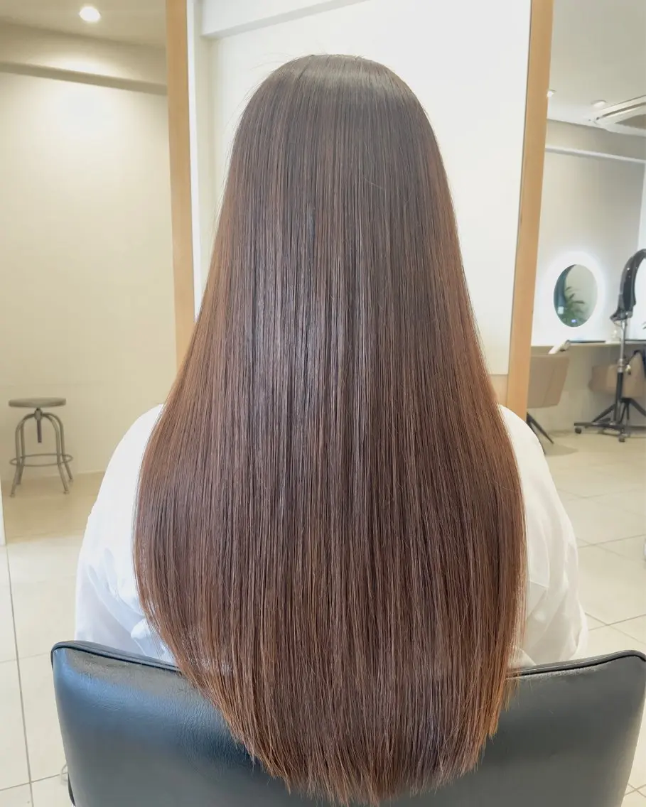 ロング カット 縮毛矯正 トリートメント JIAKI 似合わせカットのヘアスタイル