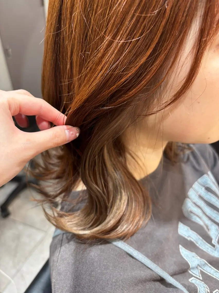 セミロング レイヤーカット ヘアカラー 程塚七海 /韓国風レイヤー🎀のヘアスタイル
