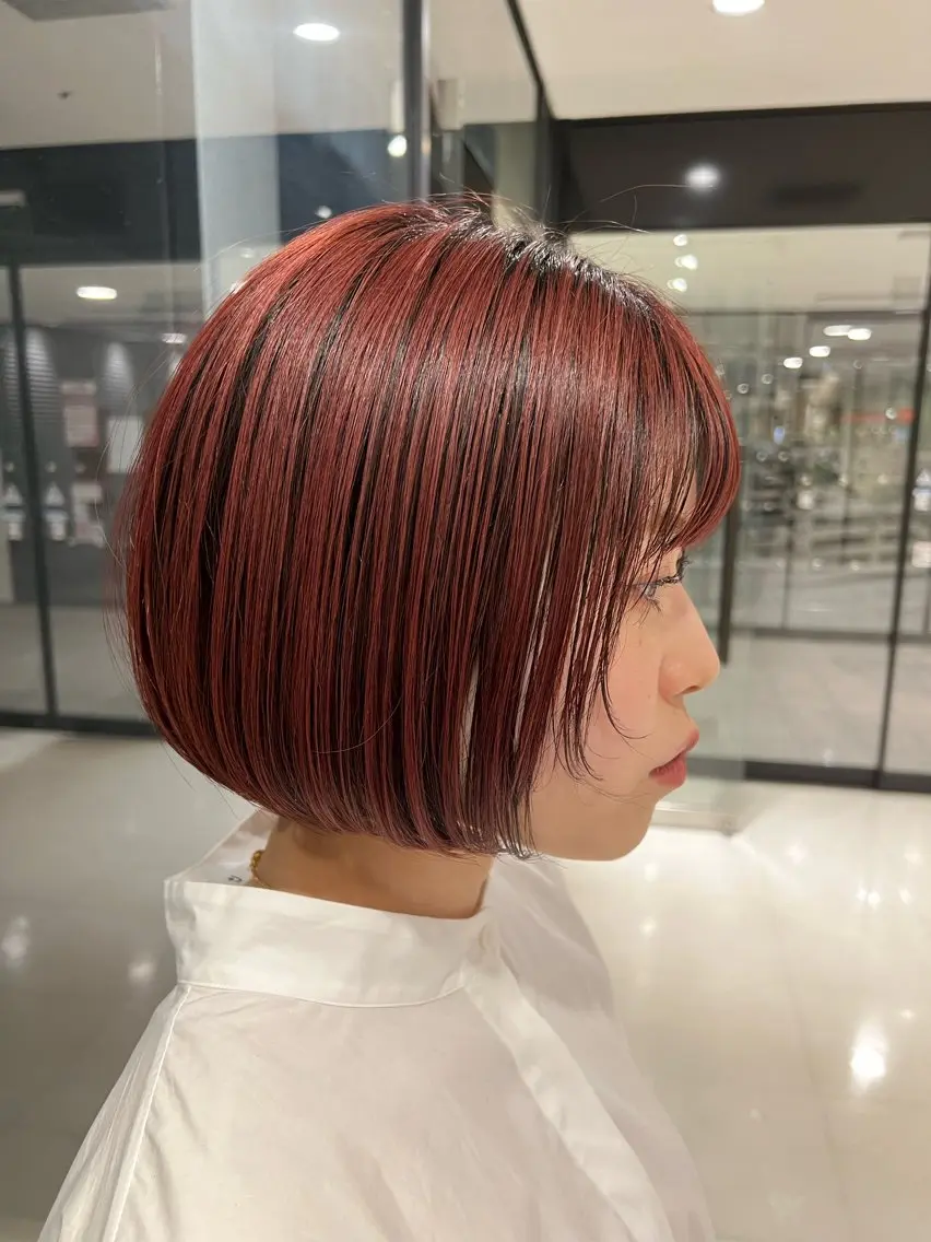 ショート ボブ タンバルモリ 韓国風ヘア 鈴木 未羽のヘアスタイル