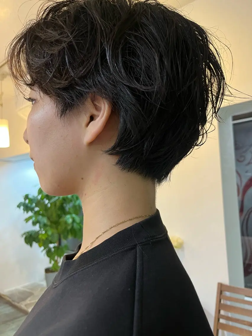 ショート ショートヘア カット パーマ 似合わせパーマ/ 山本銀次郎のヘアスタイル