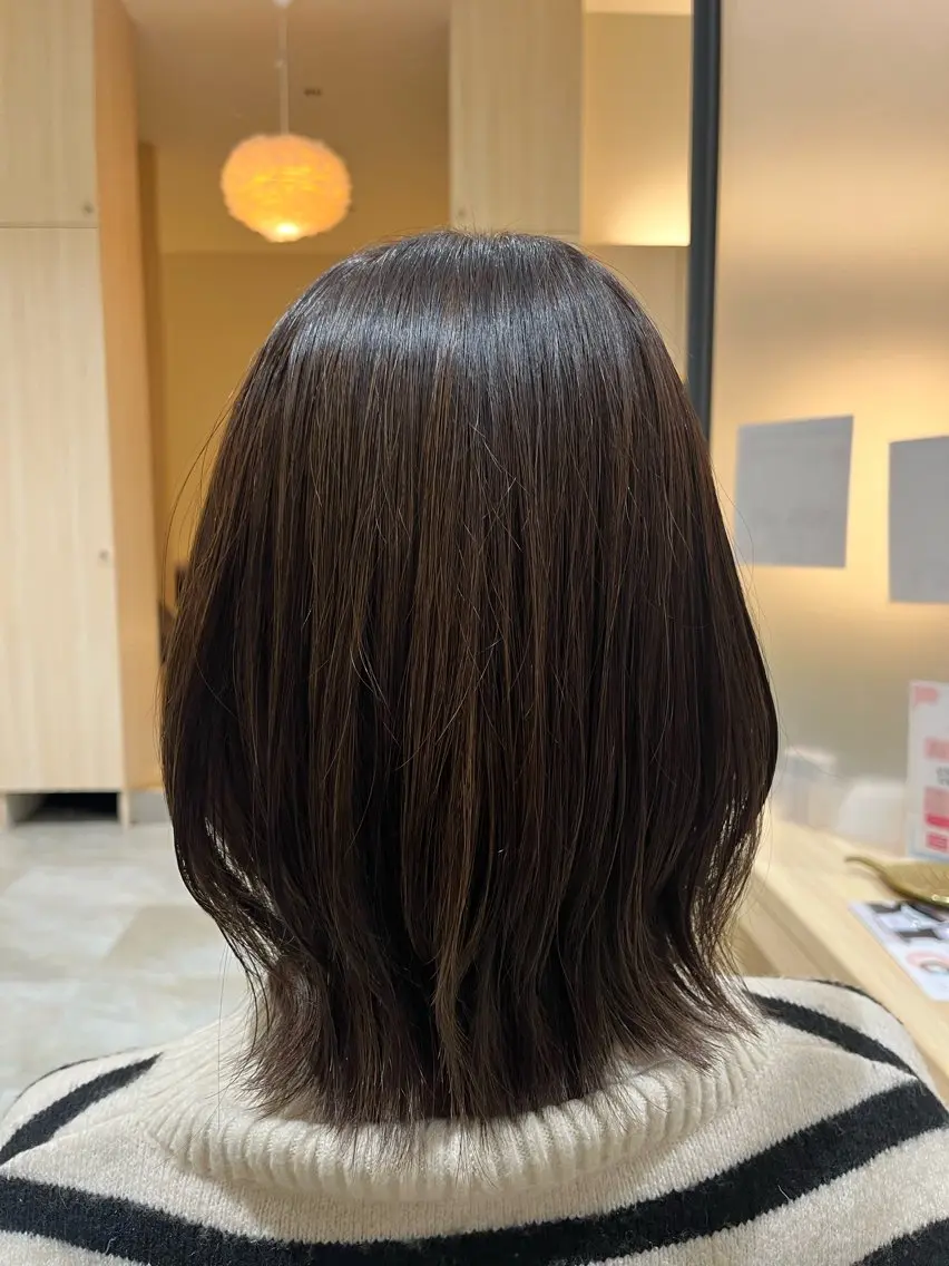 ミディアム くびれヘア 無料カットモデル ✂︎いおん✂︎のヘアスタイル