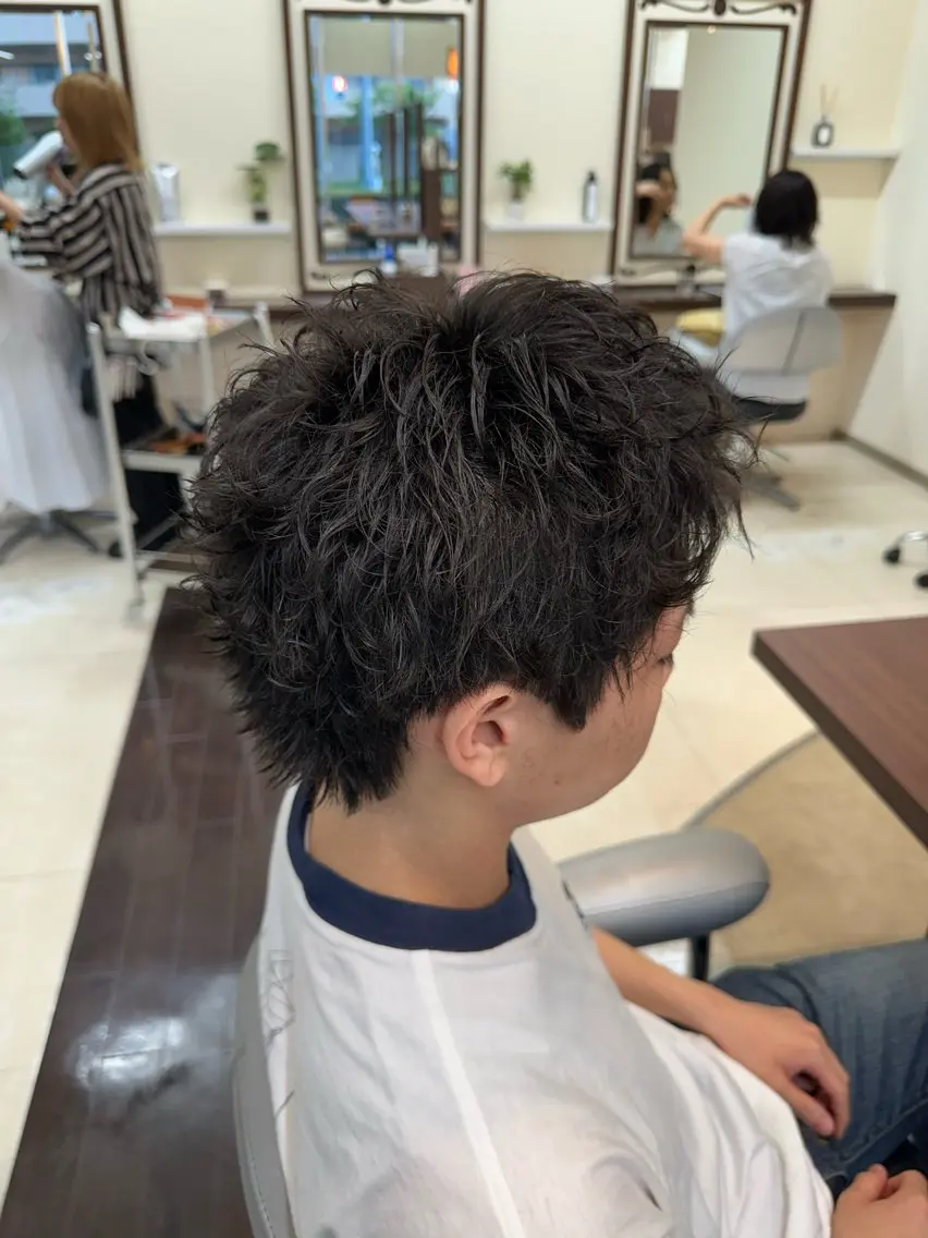 ショート カラー パーマ メンズ メンズパーマ スパイキーショート ショートヘア 成田No.1 メンズヘア/清和武虎のヘアスタイル