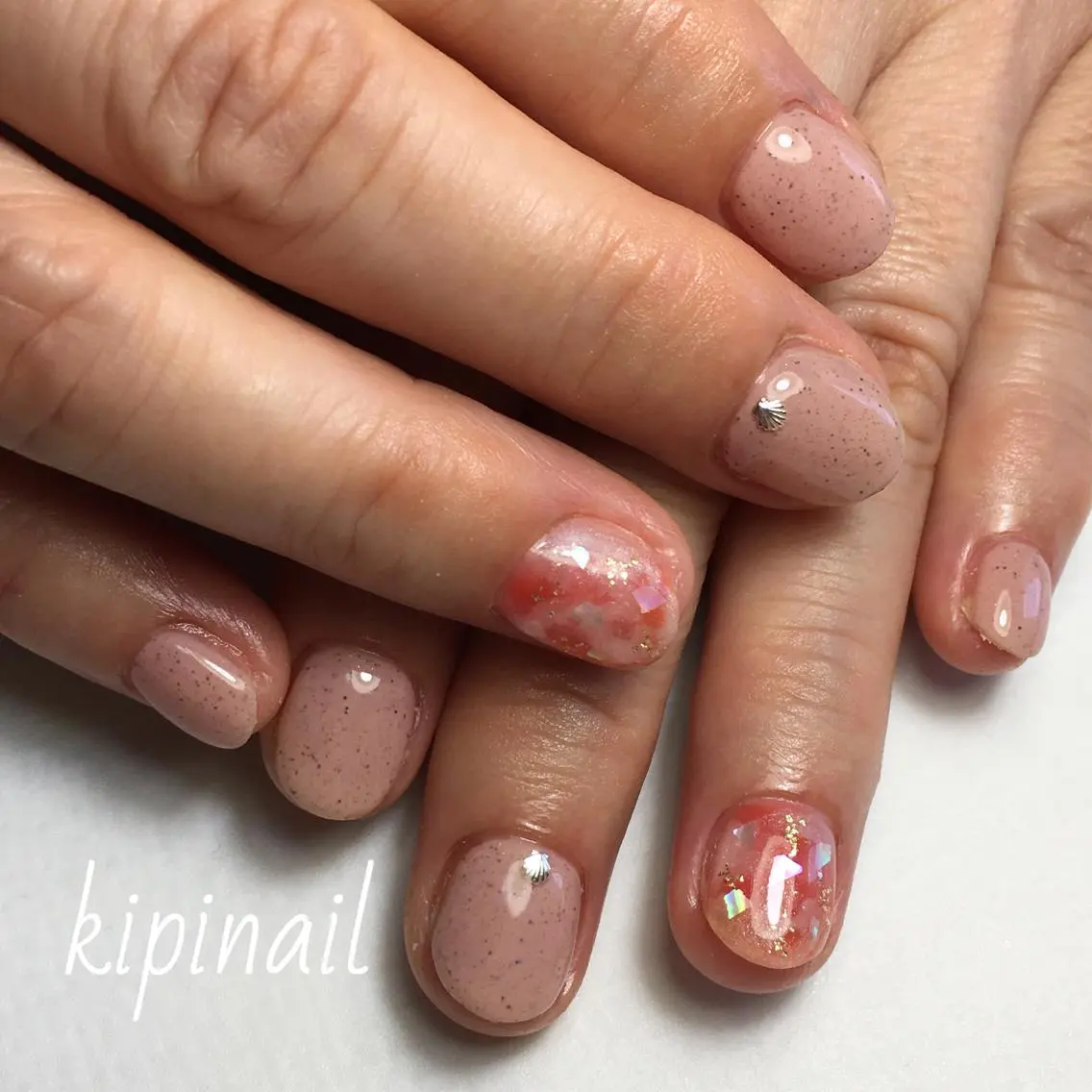 ネイル 大理石ネイル(マーブル) ハンドネイル kipinail 川﨑えりかのネイルデザイン