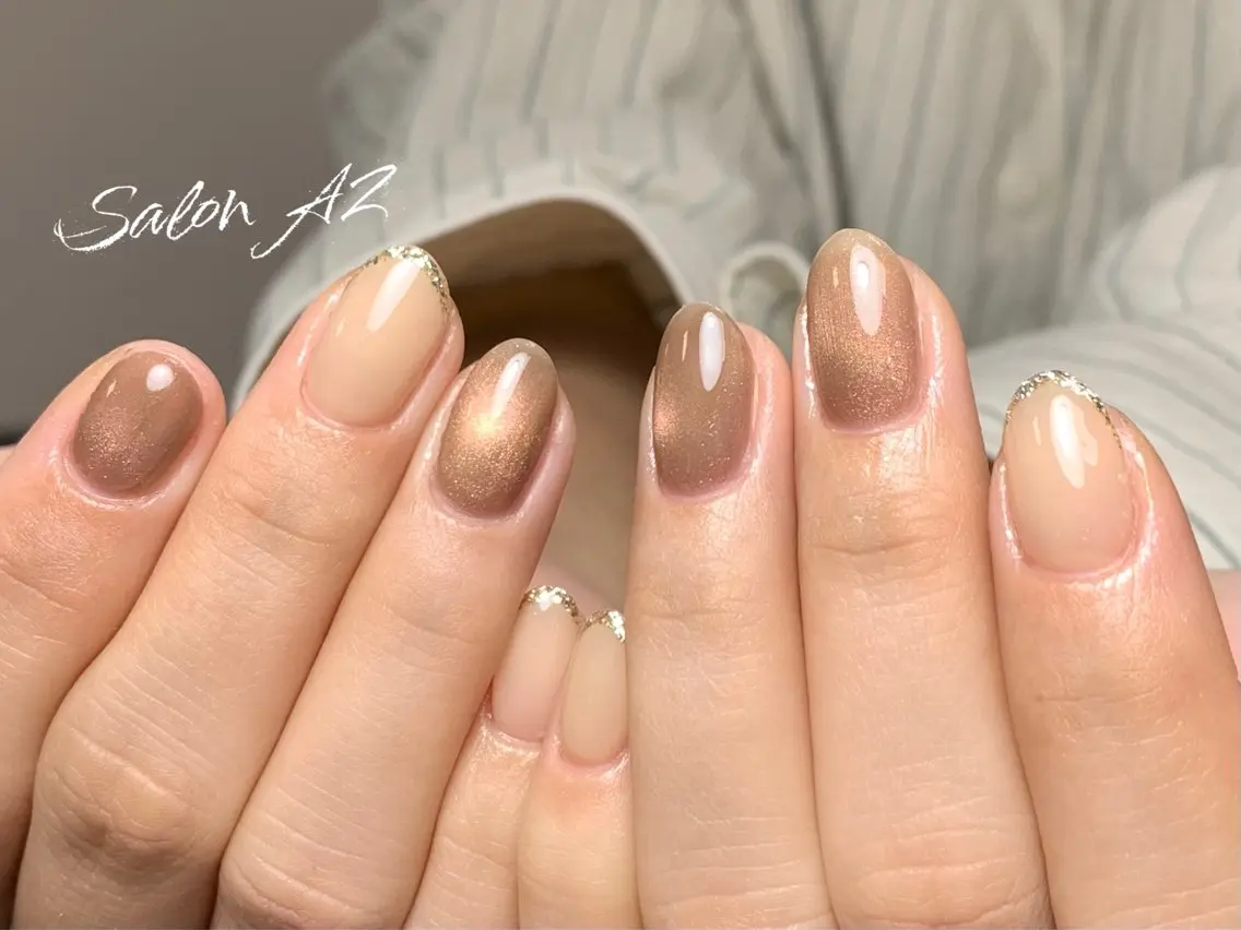 ネイル アートネイル フットネイル フレンチネイル マグネットネイル 持ち込み ハンドネイル salon AZのネイルデザイン