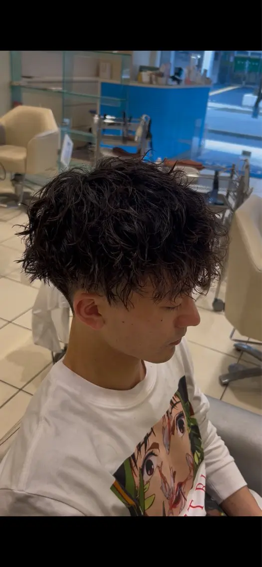パーマ メンズ カット パーマ メンズパーマ 副店長ユウタのヘアスタイル