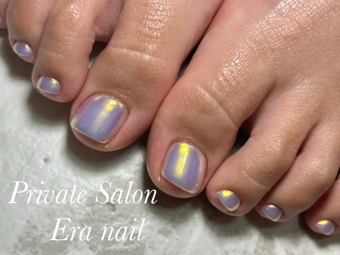 ネイル フットネイル ミラーネイル フットネイル Era nailのネイルデザイン