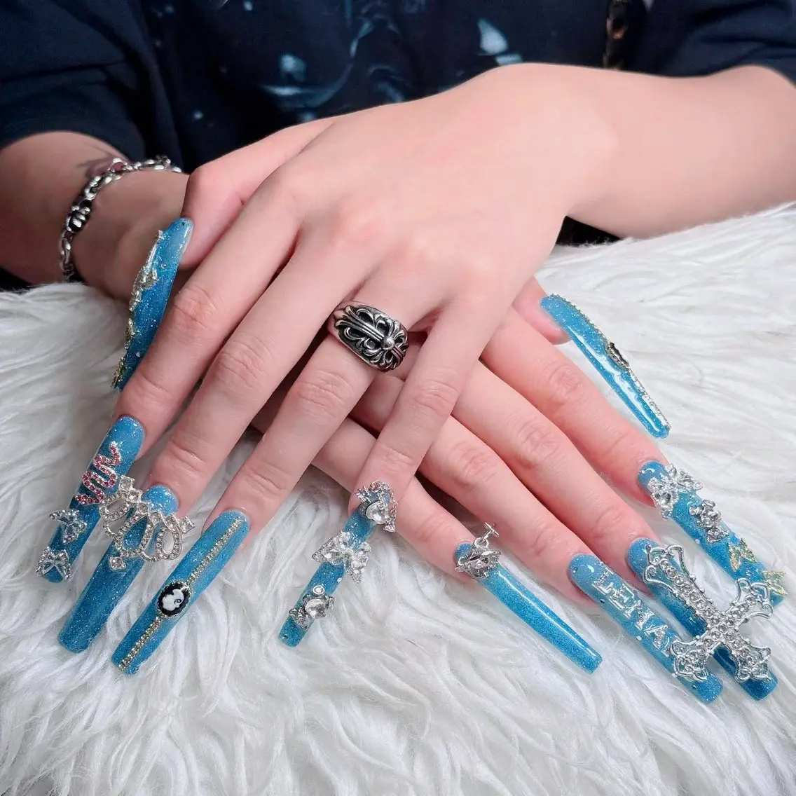 ネイル フットネイル フレンチネイル グラデーション 韓国ネイル ロングネイル ハンドネイル Hani Nail Salonのネイルデザイン