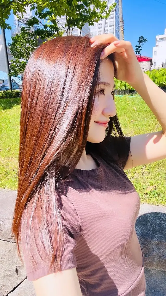 ロング 髪質改善 カット ヘアカラー トリートメント ✨METEO導入店✨ 髪質改善×縮毛矯正のヘアスタイル
