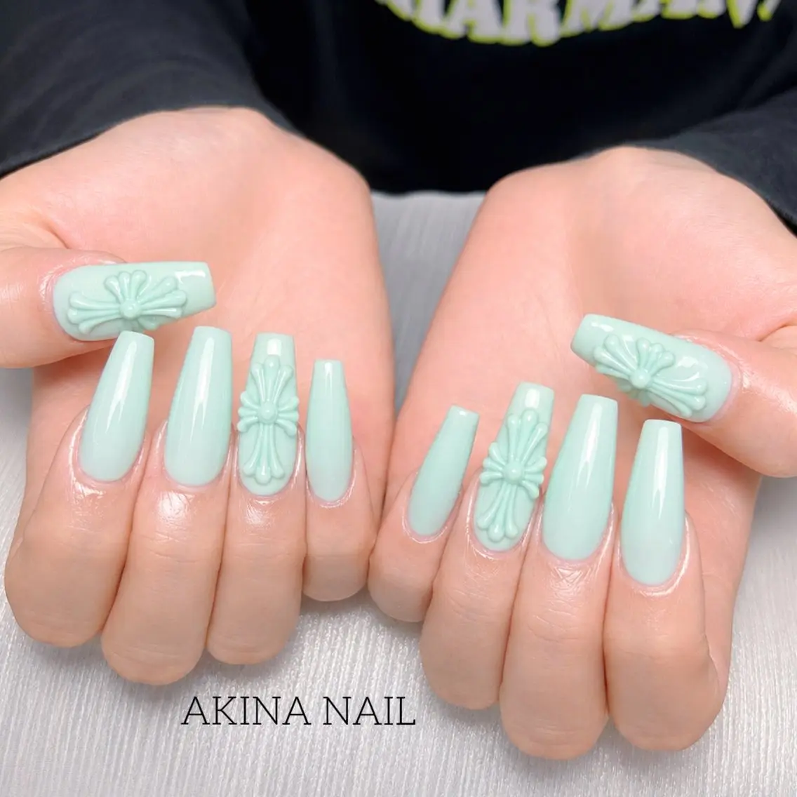 ロング ハンドネイル Akina Nail 亀戸のネイルデザイン