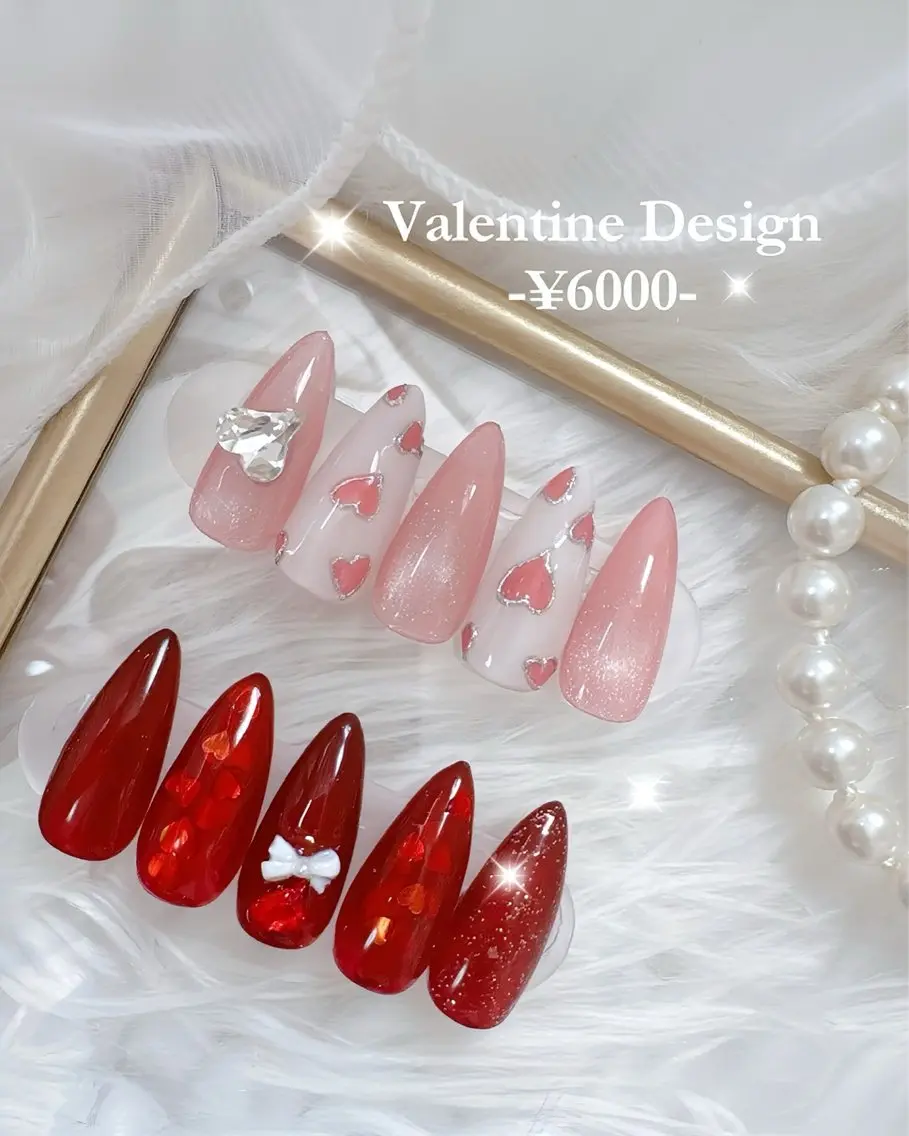 ネイル バレンタイン Lumil.nail ななのネイルデザイン