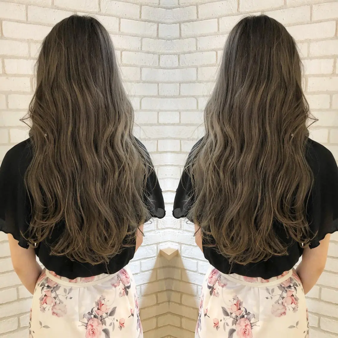 ロング カラー グレージュ カット ヘアカラー トリートメント 佐藤 高徳のヘアスタイル