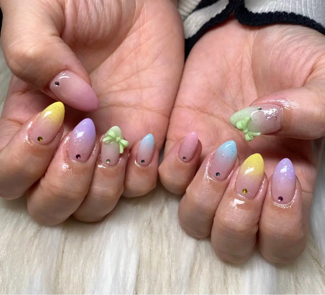 ネイル フラッシュネイル ジェルネイル グラデーション 韓国ネイル マグネットネイル ハンドネイル Nail&eye Belire 新宿のネイルデザイン