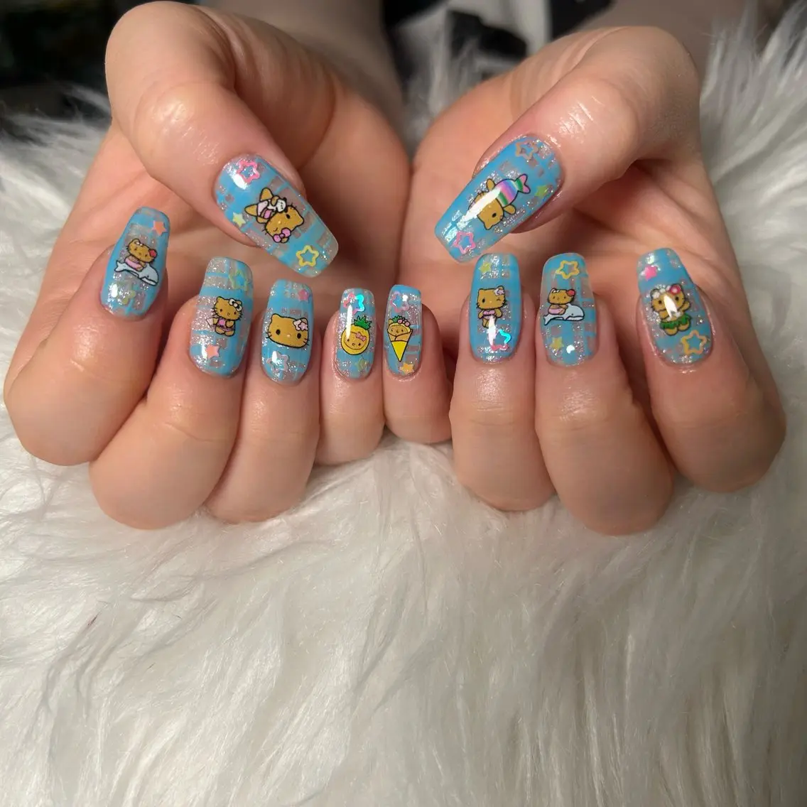ネイル 水色 ハンドネイル haac nailsのネイルデザイン