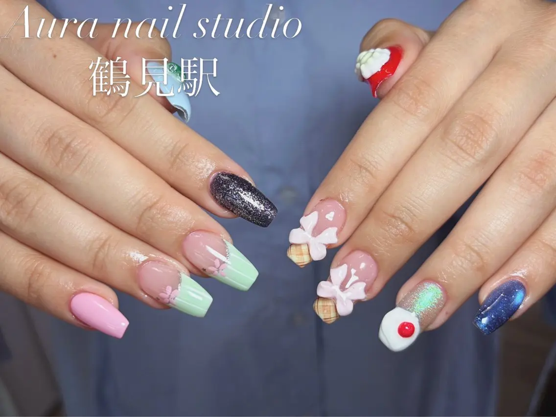 ネイル AURA NAIL 🌟鶴見店のネイルデザイン