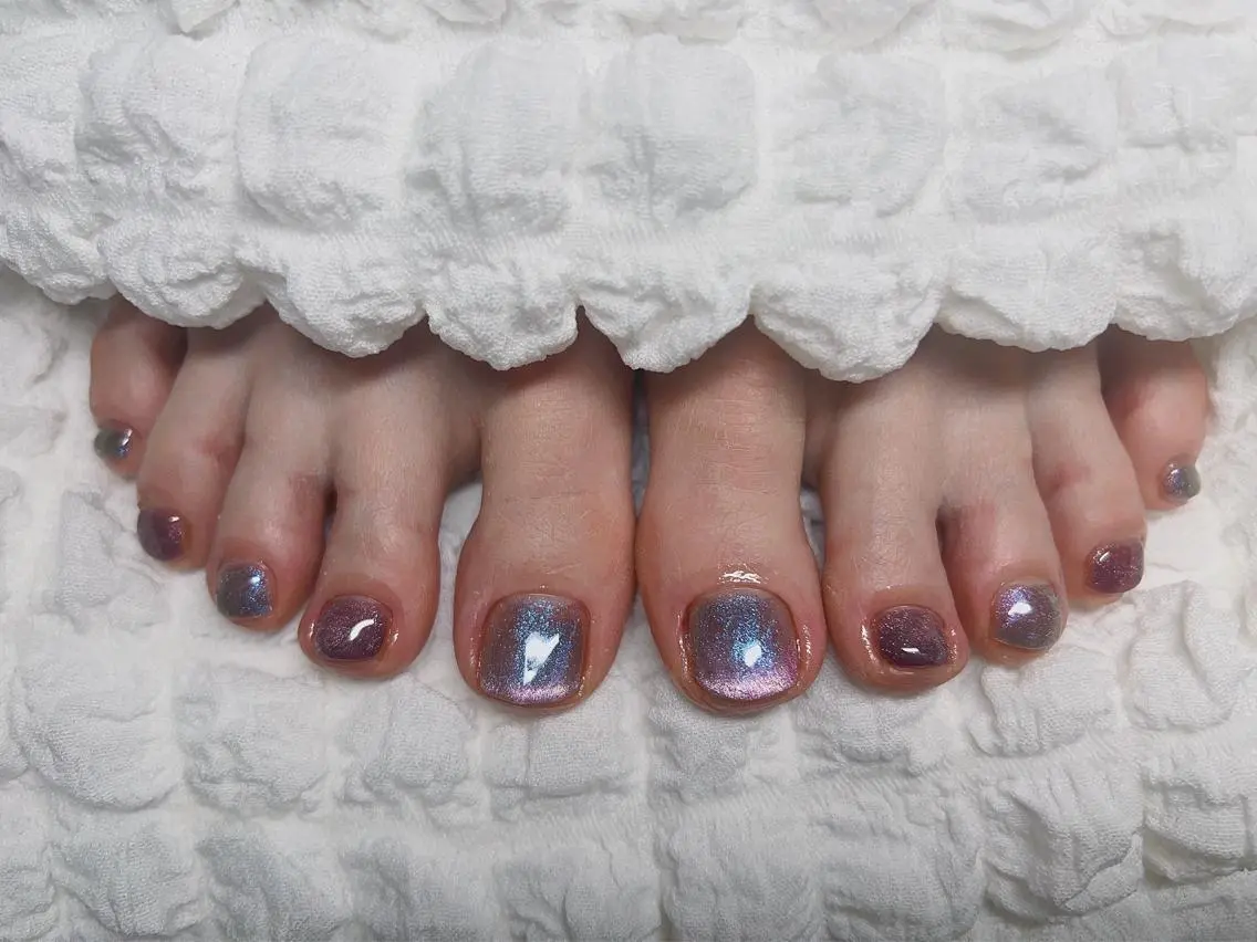ショート カラー ネイル フットネイル Nail NaNaのネイルデザイン