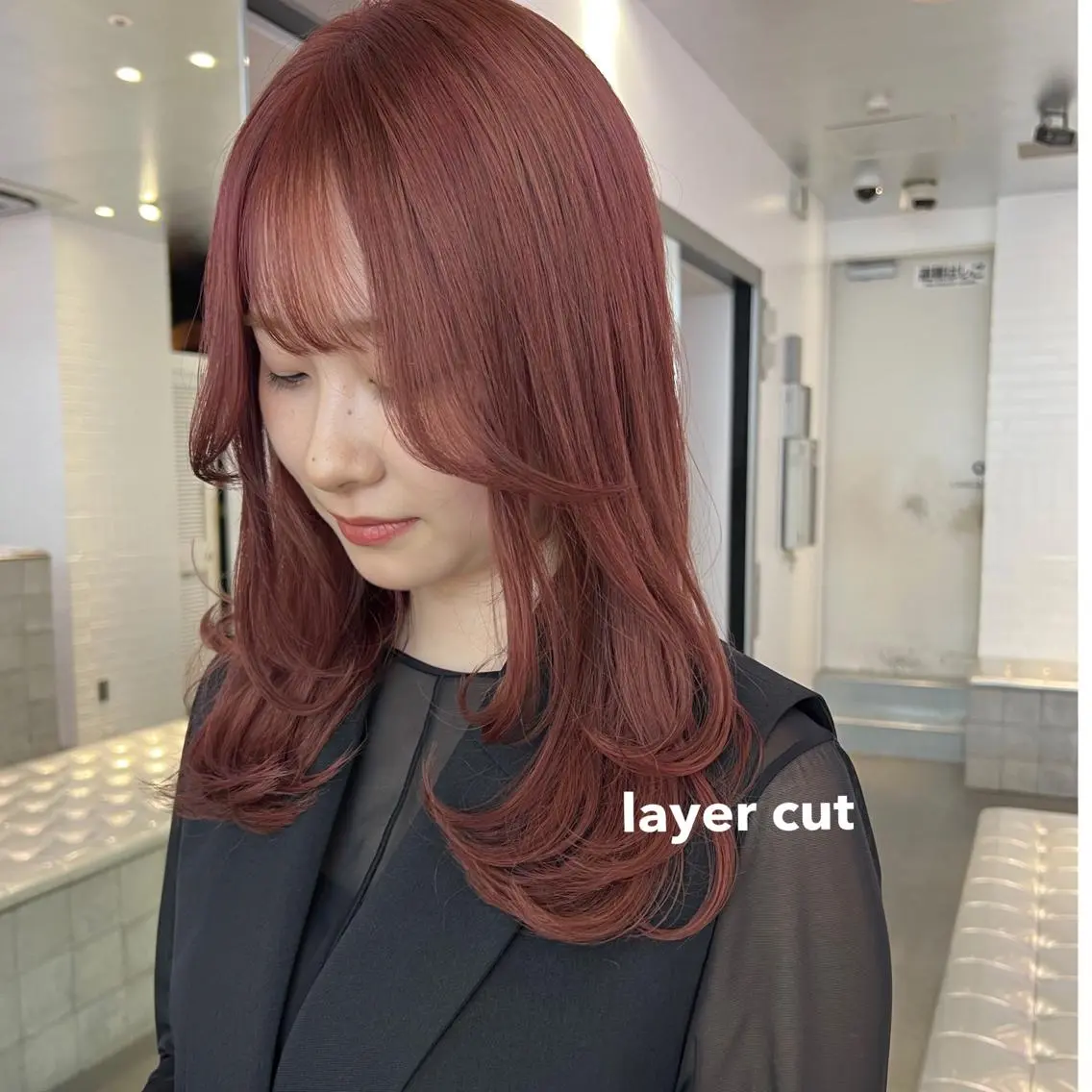 ミディアム カラー ヘアアレンジ レイヤーカット カット ヘアカラー トリートメント ヘアセット 天神レイヤーカット No.1💖マユカのヘアスタイル
