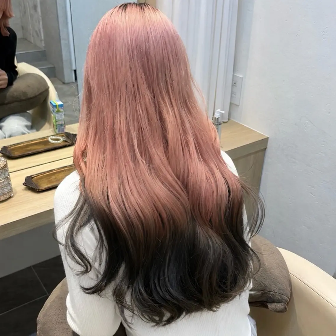 ロング カラー カット ヘアカラー トリートメント 柔らかいbeige ￤韓国￤🩰マユ🩰のヘアスタイル