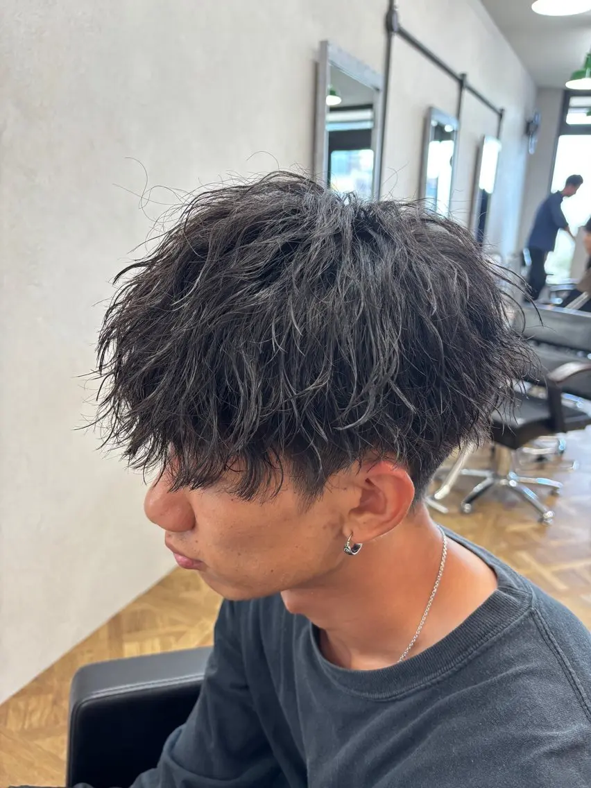 ショート カット パーマ 淺野 夕都のヘアスタイル