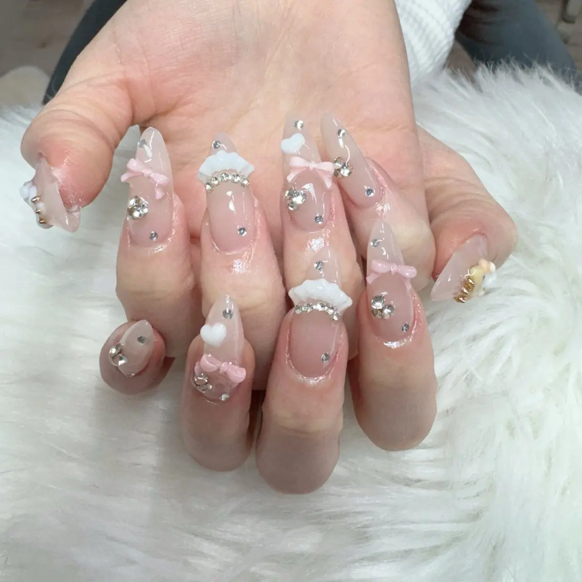 ネイル ハンドネイル 🎀nana🫧 ワンホンネイル🎀のネイルデザイン
