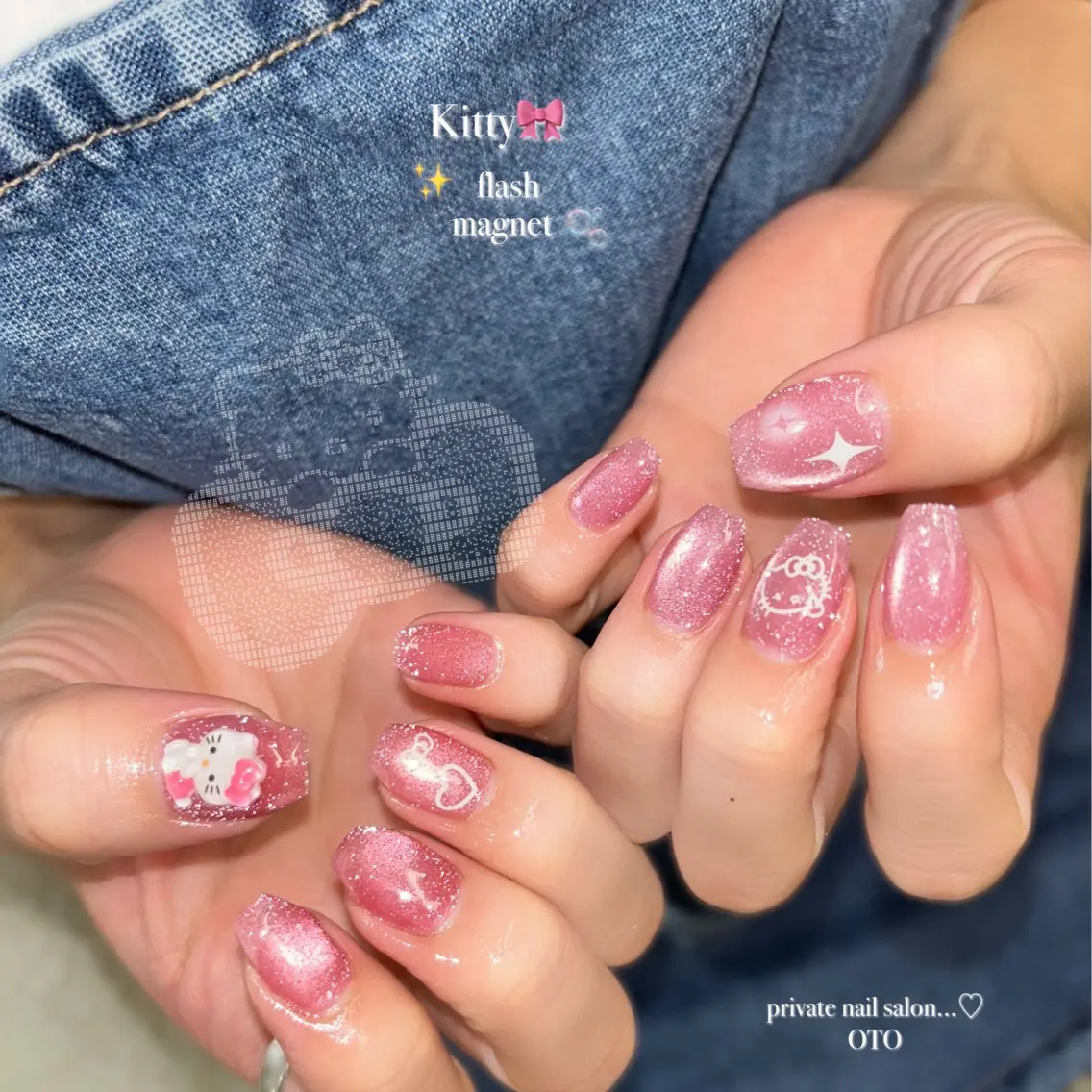 ネイル フラッシュネイル キラキラネイル マグネットネイル ハンドネイル ayaca ♡のネイルデザイン