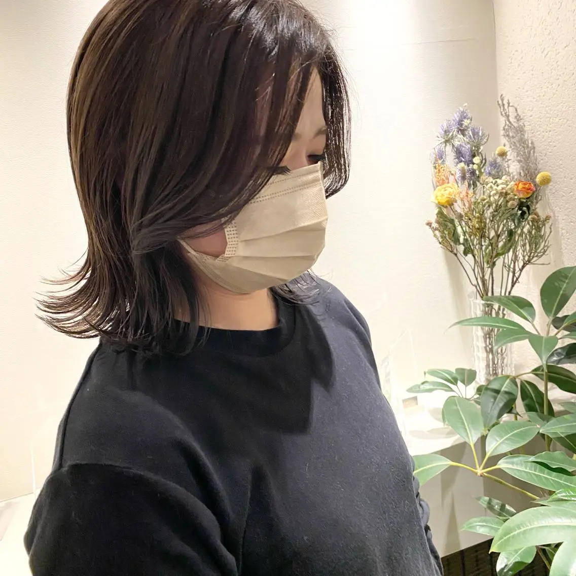 ショート アッシュ ボブ 髪質改善 レイヤーカット ショートヘア カット ヘアカラー ショート〜ミディアム 喜多司のヘアスタイル