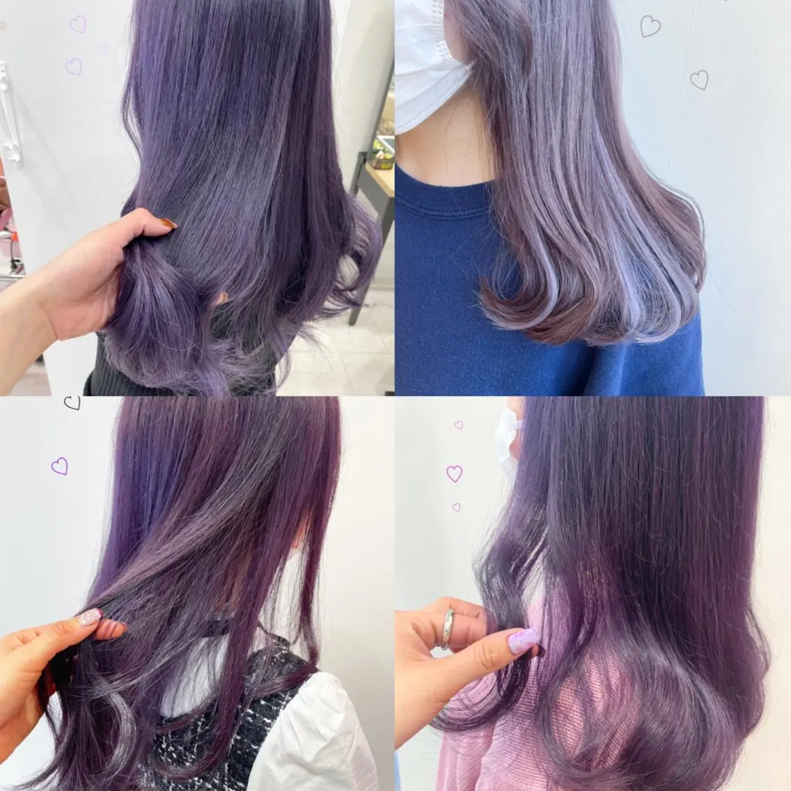 ミディアム カラー ブリーチ ラベンダーカラー ヘアカラー 新宿駅近♡個室 ♡関口三都季🌜のヘアスタイル