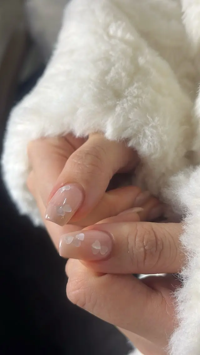 ネイル クリアネイル ジェルネイル 氷ネイル・うるうるネイル ニュアンスネイル シンプルネイル SAKU nail 作島茜のネイルデザイン