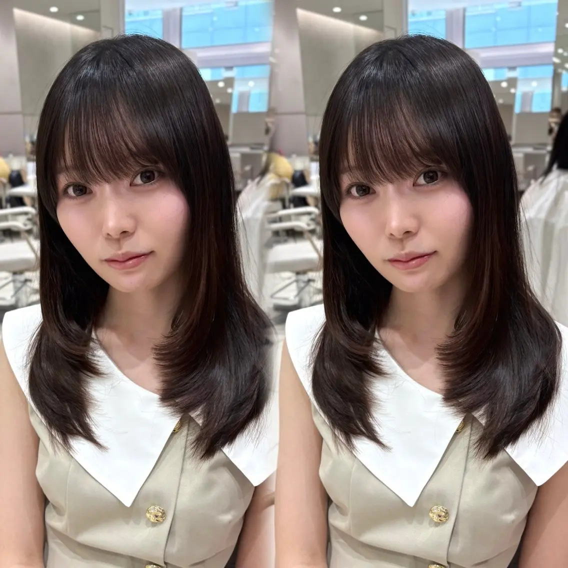 セミロング レイヤーカット 銀座/レイヤー/ 透明感カラー✨りくのヘアスタイル