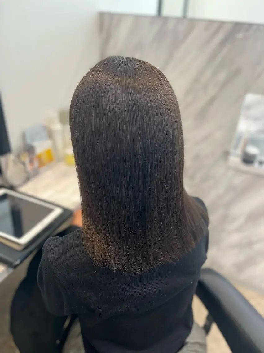 ミディアム カラー ヘアカラー 山内 心春のヘアスタイル