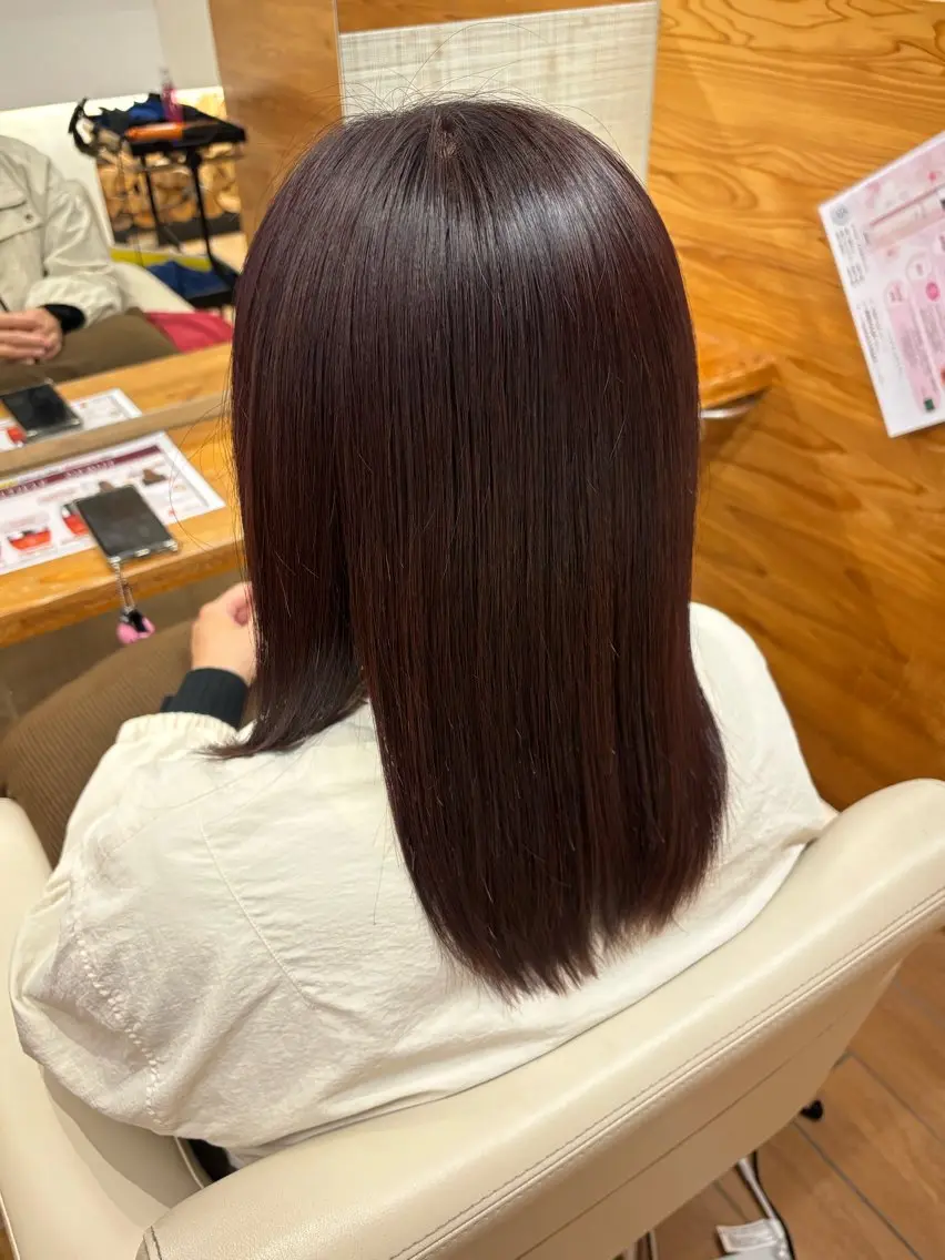 カラー 黒髪 透明感カラー 前田亜莉沙　暖色 カラー／メンズカットのヘアスタイル