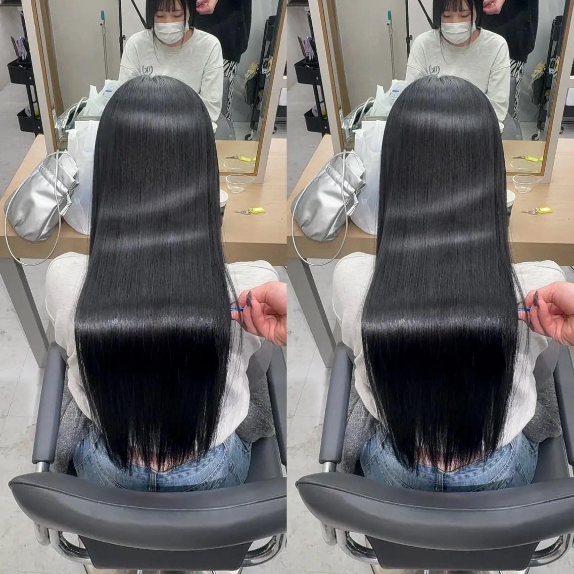 ロング カット ヘアカラー 縮毛矯正 トリートメント 今話題の艶髪矯正 美艶カラー/FUKAのヘアスタイル
