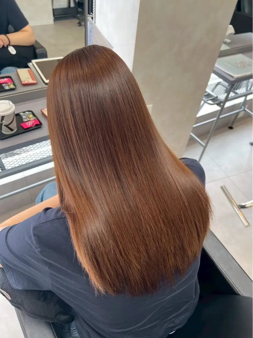 カット＋オーガニック艶カラー ¥3,980の写真