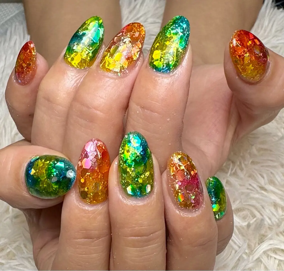 ネイル キラキラネイル nailsalon leam3のネイルデザイン