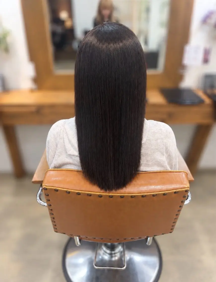 ロング 縮毛矯正 手島 美月のヘアスタイル