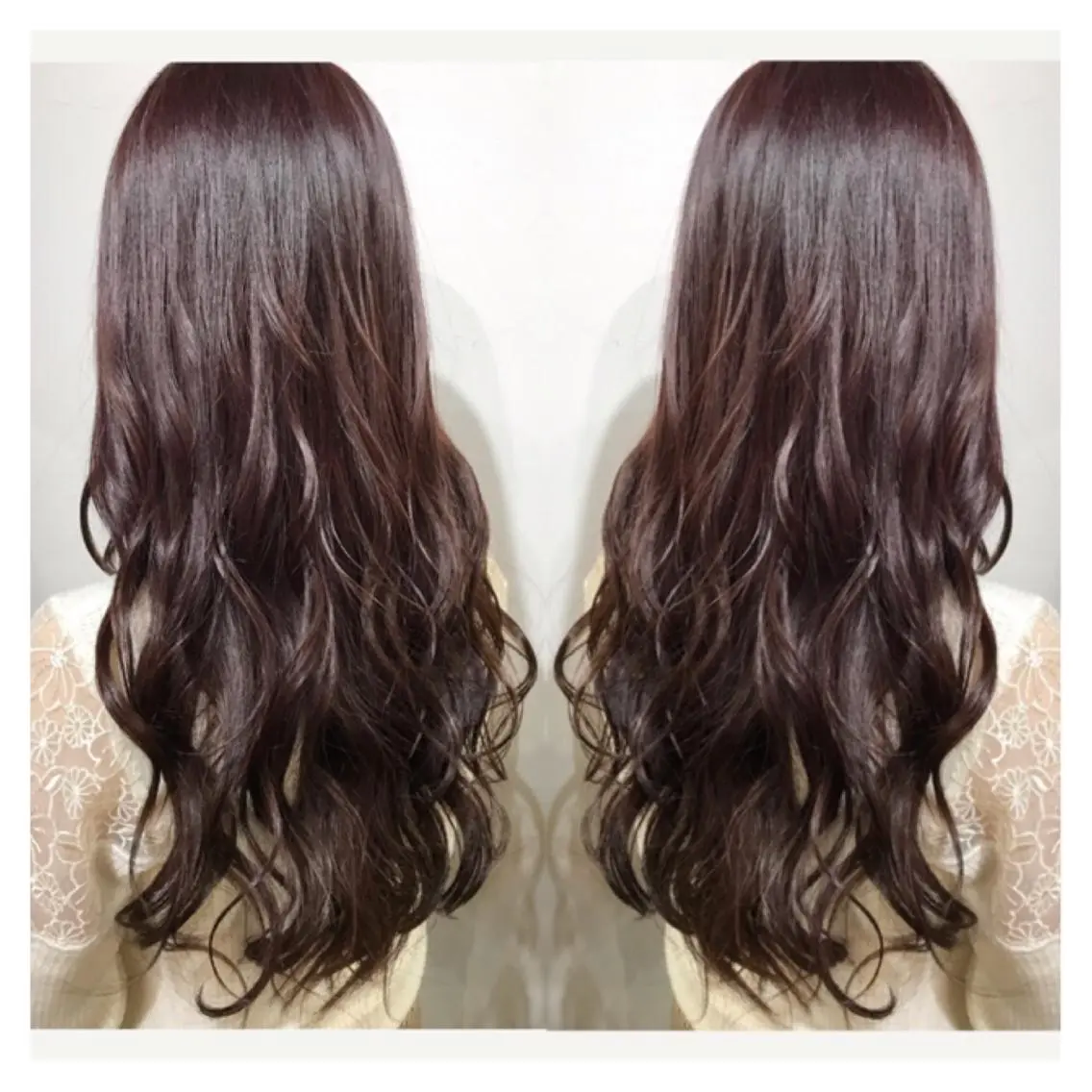 ロング カラー ピンクカラー ピンクパープル パープルカラー yui .のヘアスタイル