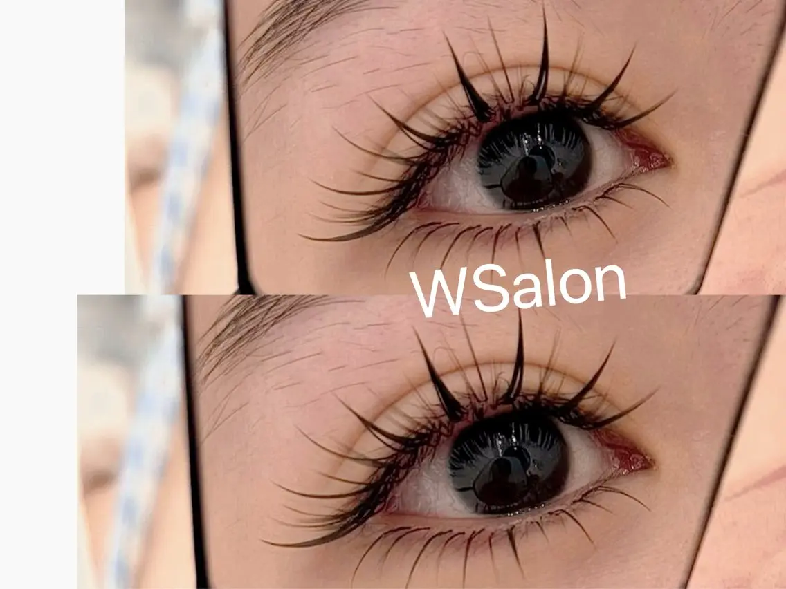 マツエク・マツパ 付け放題 バインドロック カラーマツエク フラットラッシュ 韓国風マツエク W Salon アイラッシュのマツエク・マツパデザイン