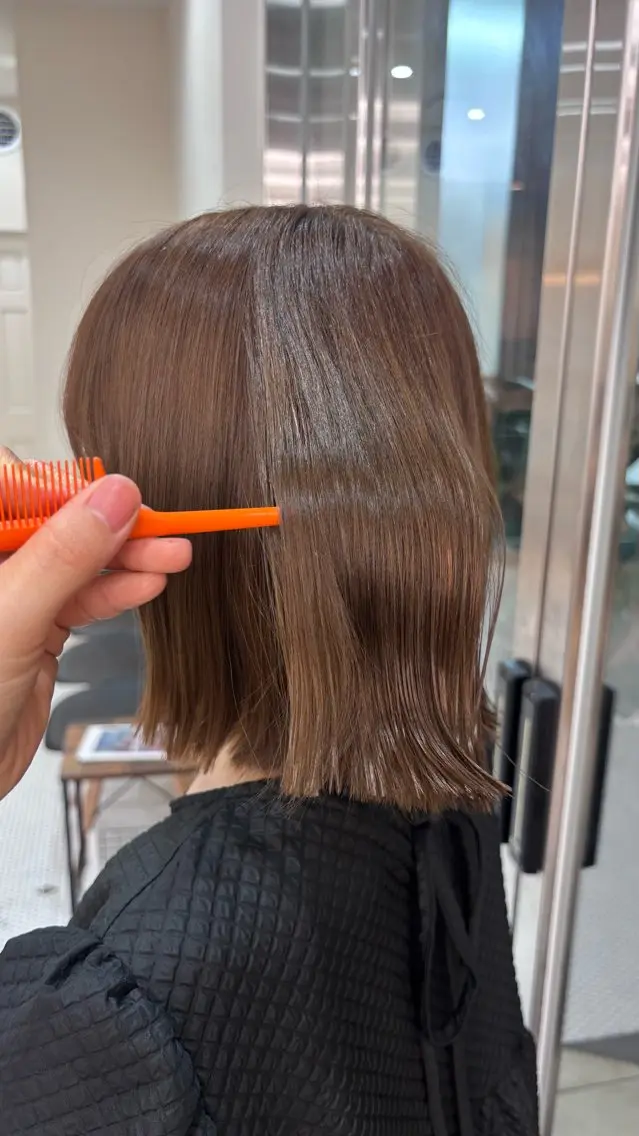 ミディアム ヘアカラー トリートメント 可愛いベージュ& ブラウン🧸なぎさのヘアスタイル