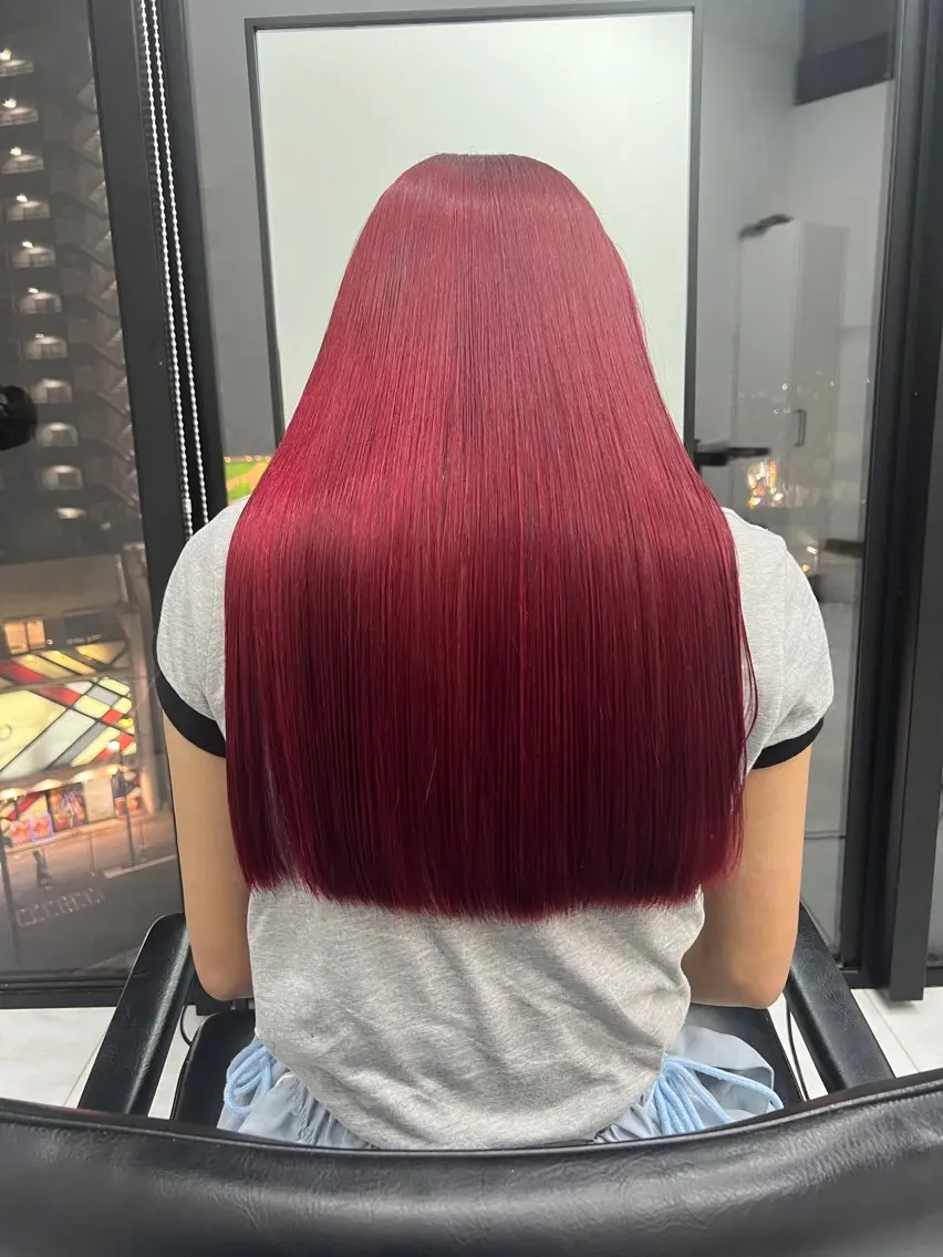 セミロング カラー ヘアカラー トリートメント 柔め透明感血色カラー 暖色/レイヤー/ゆいのヘアスタイル