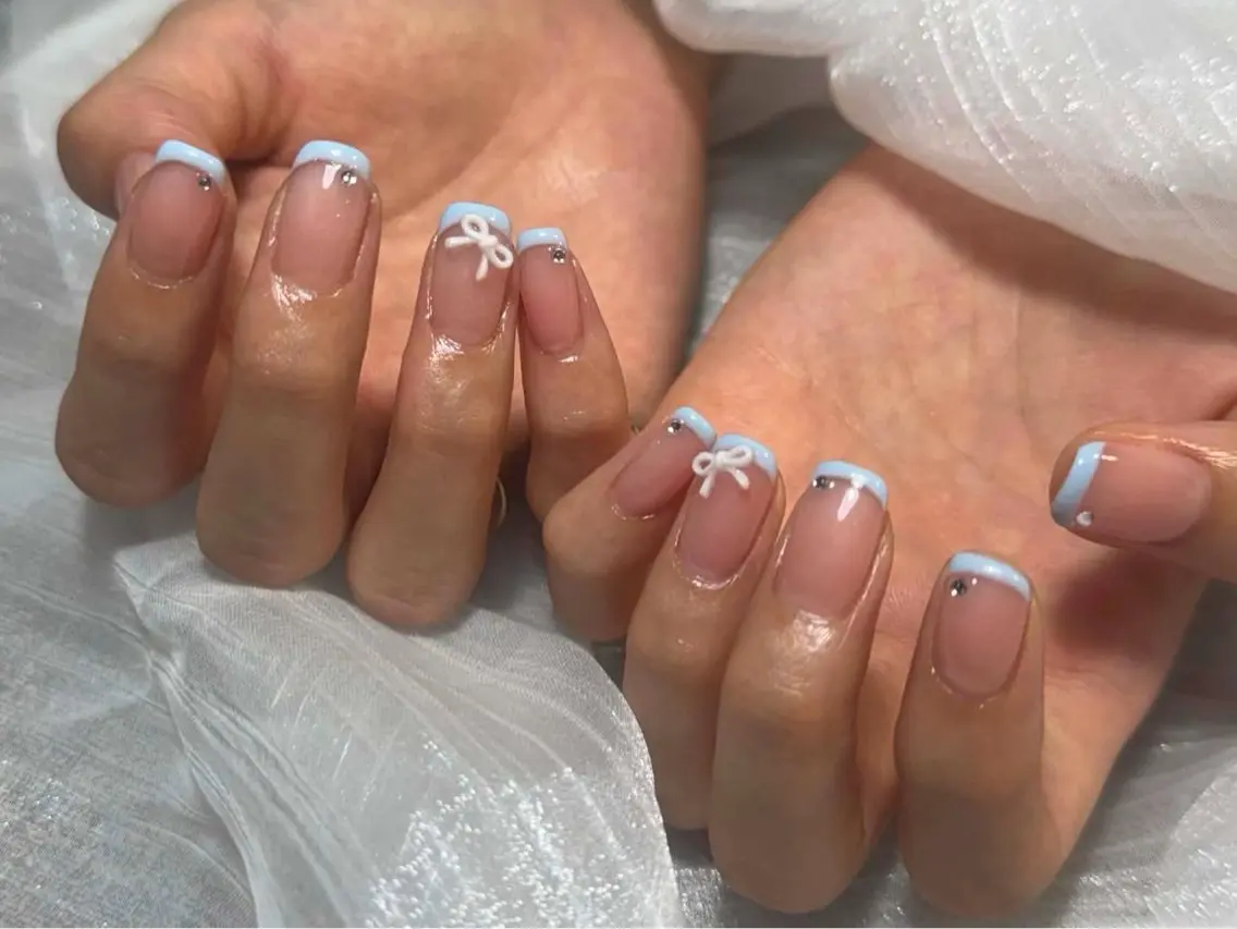 💐フレンチ💅💅ソフトジェルオフ込み🍀の写真