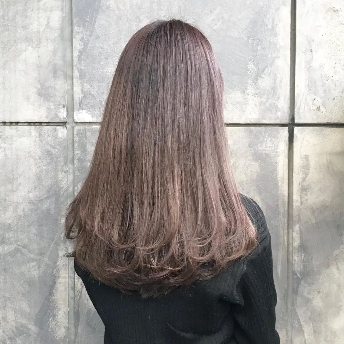 ロング カラー グレージュ ピンクカラー ヨシンモリ ムルギョル巻き 韓国風ヘア K-POP好き美容師 🇰🇷Kai.Yのヘアスタイル