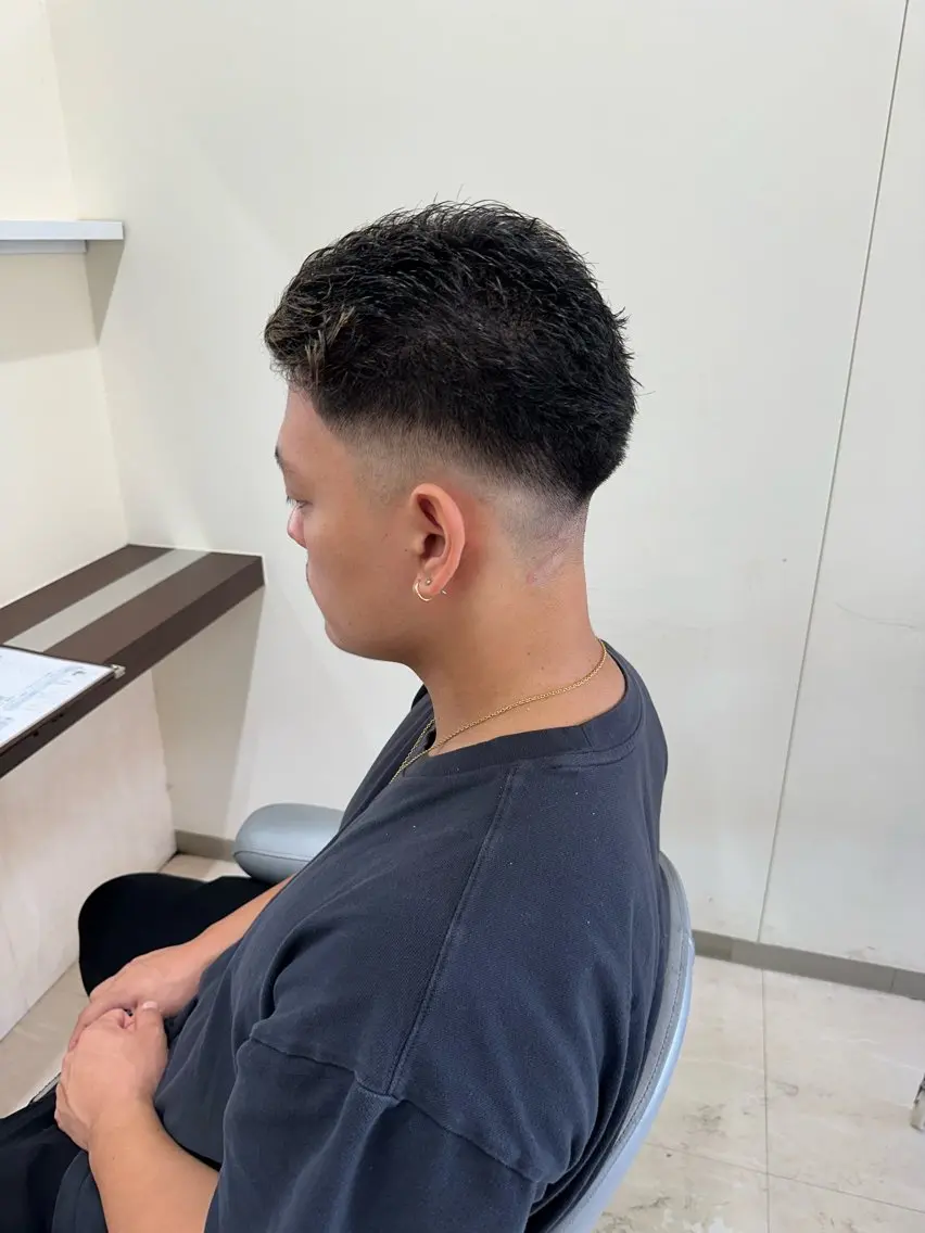 ショート カラー パーマ メンズ フェードカット カット ヘアセット 毎月230人担当/ メンズヘア/清和武虎のヘアスタイル