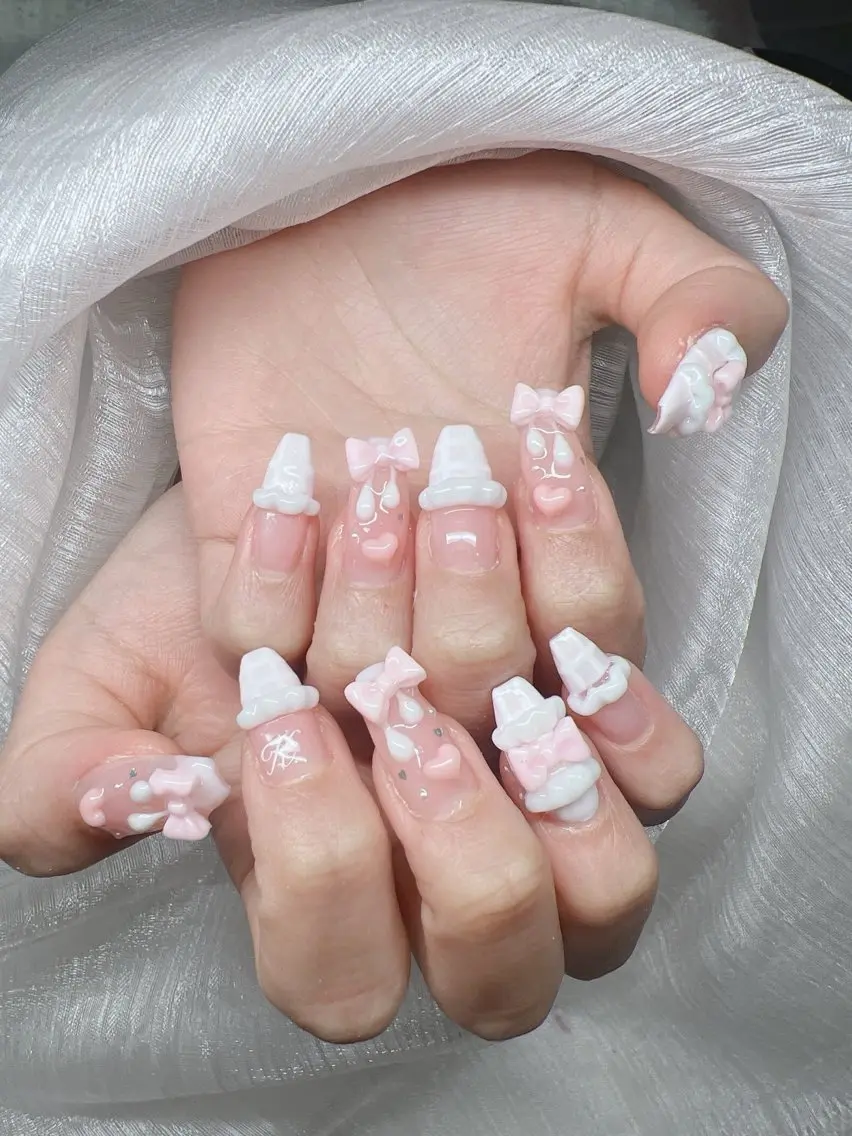 ネイル ハンドネイル Lee Nails チップ長さだし専門店のネイルデザイン