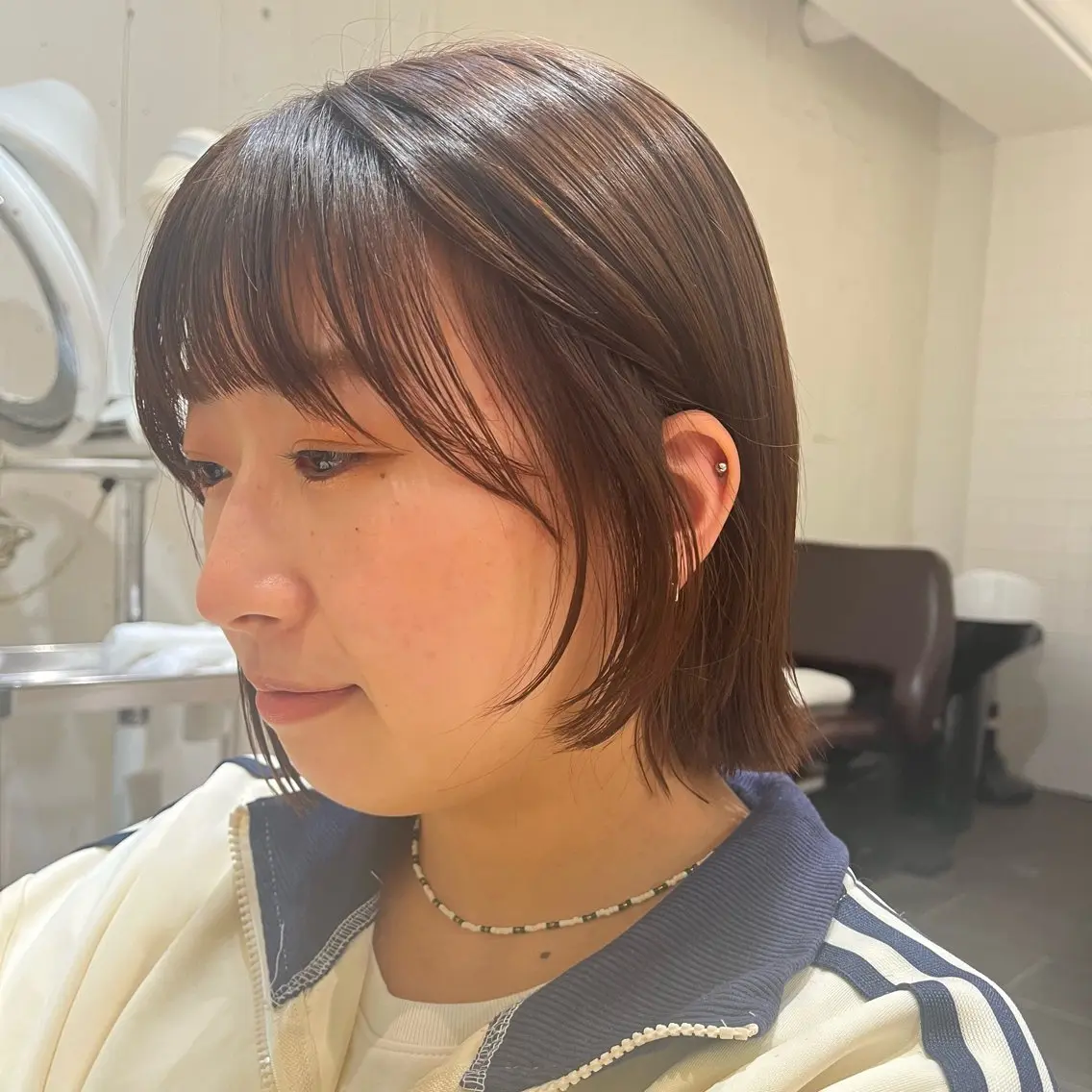 ミディアム カラー ボブ レイヤーカット 外ハネヘア リナ✮レイヤーカット モデル様✮募集中のヘアスタイル