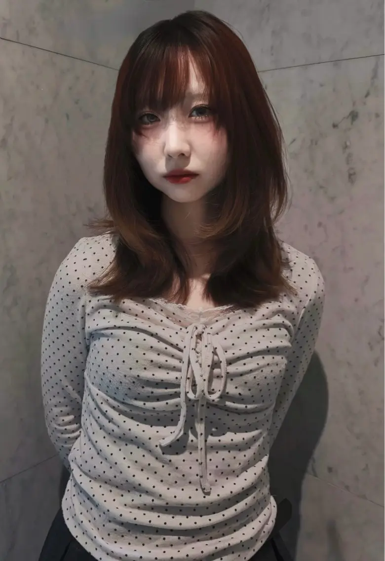 ミディアム カラー ヘアアレンジ くびれヘア レイヤーカット GINZALADY キョウノスケのヘアスタイル
