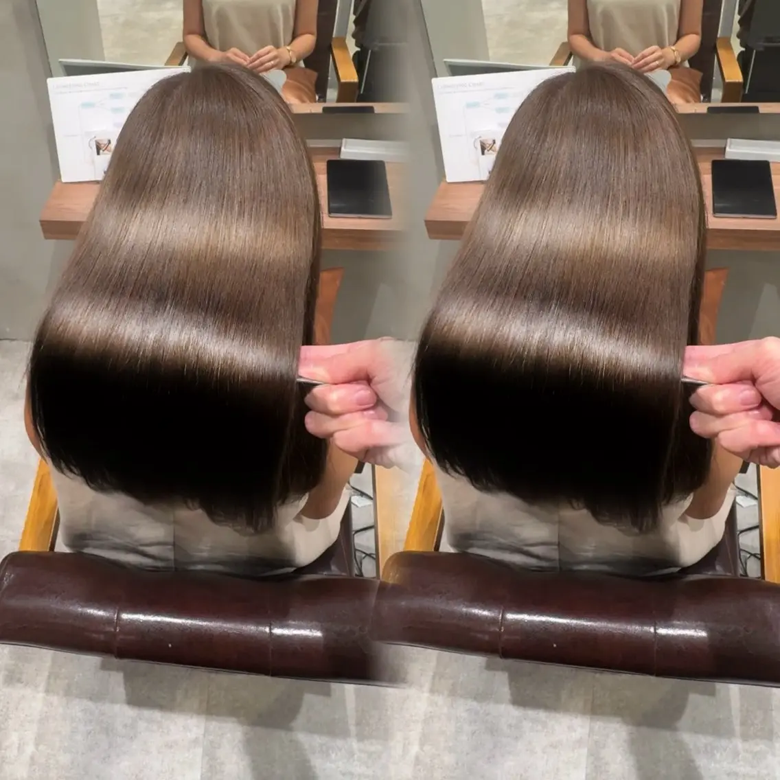 ロング ヘアアレンジ カット ヘアカラー 縮毛矯正 トリートメント 新宿 /髪質改善/ レイヤー/ヒュウガのヘアスタイル