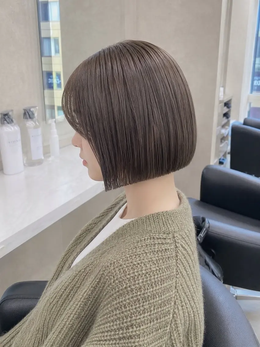 ショート カラー カット ヘアカラー トリートメント ブリーチ縮毛矯正加藤 韓国ヘア🫧のヘアスタイル