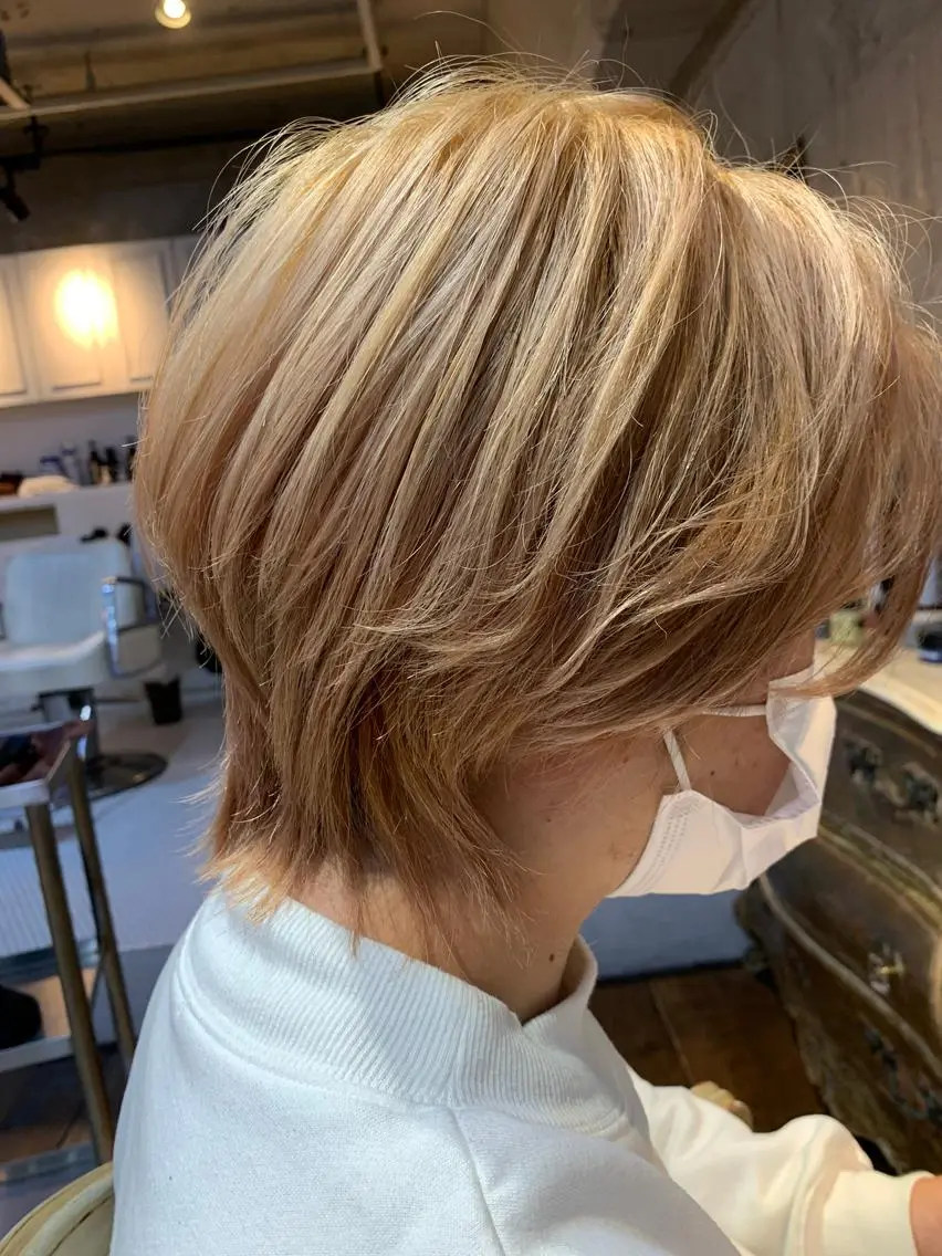 「minimo限定」ブリーチ＋カラー＋トリートメントの写真