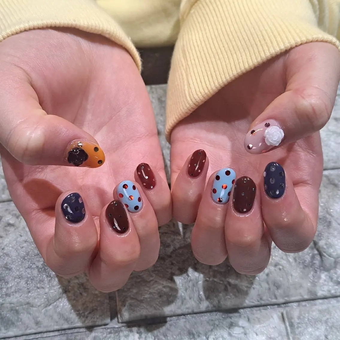 ネイル 春ネイル ハンドネイル RounGe町田店 🧸大谷のネイルデザイン