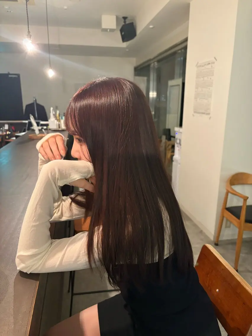 ロング カラー 透明感カラー ヘアカラー トリートメント 高橋 杏のヘアスタイル